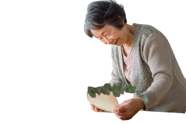 Elderly Woman'S Gesture Vinyl Car Decal Sticker – Waterproof & UV-Resistant 8"