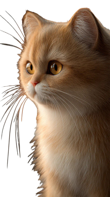 Adorable Fluffy Cat Vinyl Car Decal Sticker – Waterproof & UV-Resistant 8"