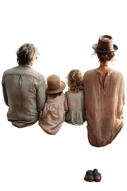 Family At Beach Vinyl Car Decal Sticker – Waterproof & UV-Resistant 8"