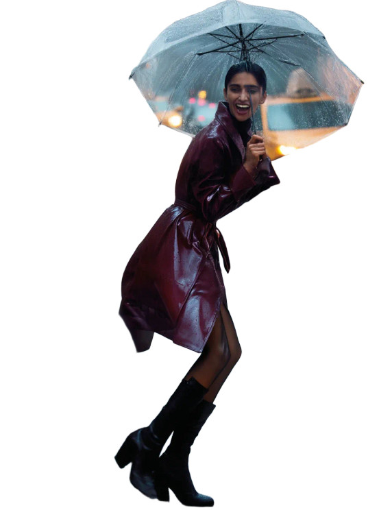 Windswept Urban Elegance Vinyl Car Decal Sticker – Waterproof & UV-Resistant 8"