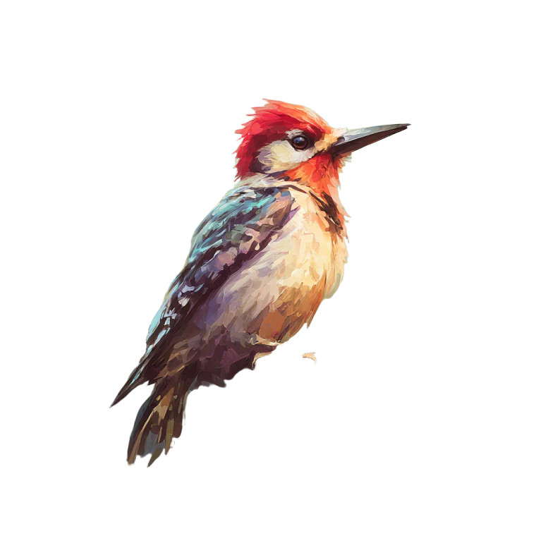 Woodpecker Icon Vinyl Car Decal Sticker – Waterproof & UV-Resistant 8"