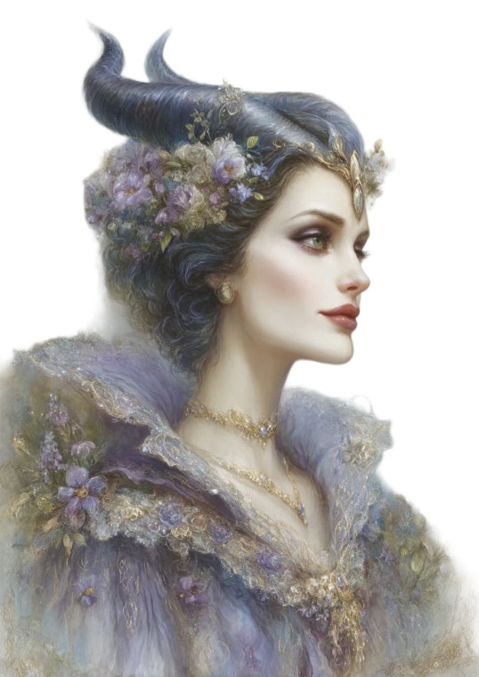 Princess Maleficent Illustration Vinyl Car Decal Sticker – Waterproof & UV-Resistant 8"