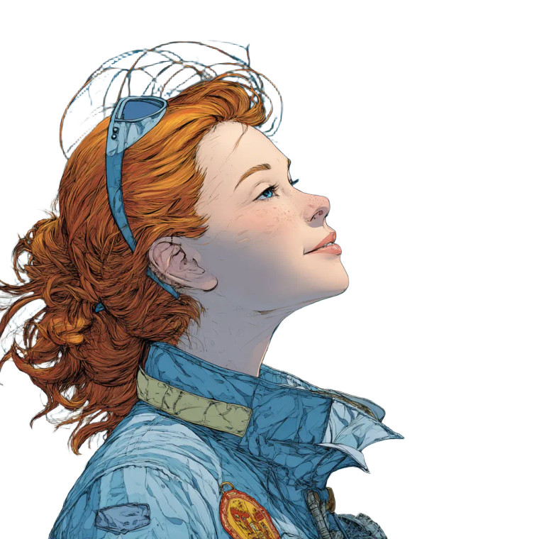 Moebius Space Woman Vinyl Car Decal Sticker – Waterproof & UV-Resistant 8"