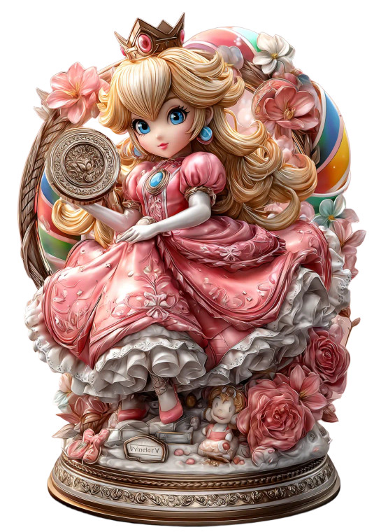 Princess Peach Victory Vinyl Car Decal Sticker – Waterproof & UV-Resistant 8"