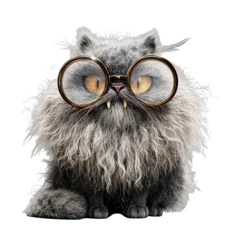 Grumpy Fluffy Cat V3 Vinyl Car Decal Sticker – Waterproof & UV-Resistant 8"