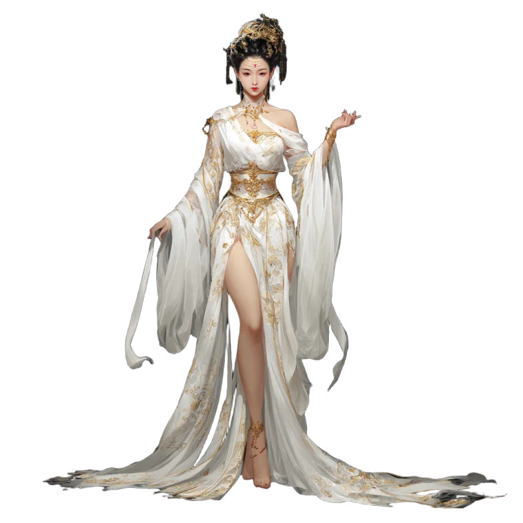 Chinese Fairy Costume Vinyl Car Decal Sticker – Waterproof & UV-Resistant 8"