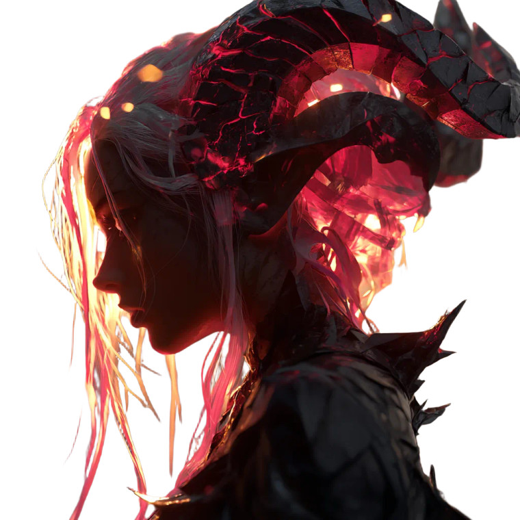 Beautiful Demon Vinyl Car Decal Sticker – Waterproof & UV-Resistant 8"