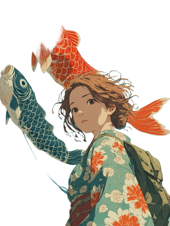 Anime Kimono Student Vinyl Car Decal Sticker – Waterproof & UV-Resistant 8"