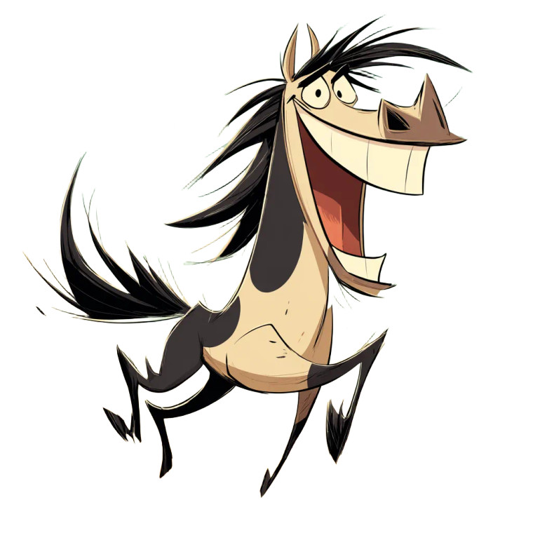 Colorful Cartoon Trakehner Vinyl Car Decal Sticker – Waterproof & UV-Resistant 8"