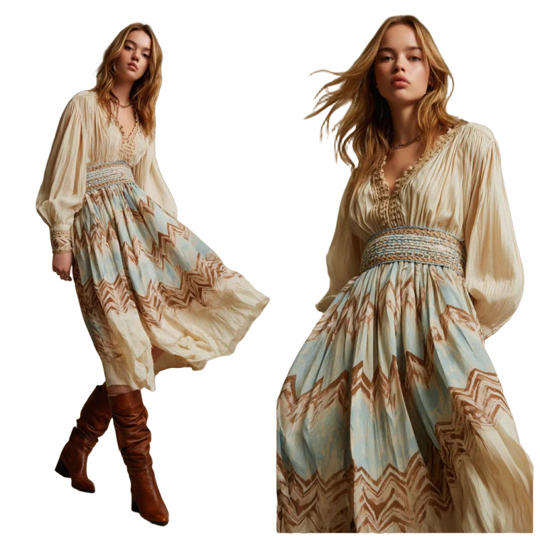 Boho Editorial Model Vinyl Car Decal Sticker – Waterproof & UV-Resistant 8"