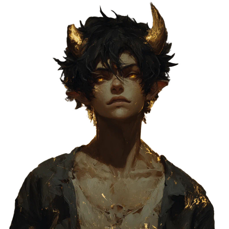 Golden-Horned Teen Vinyl Car Decal Sticker – Waterproof & UV-Resistant 8"