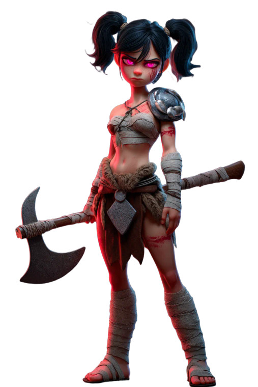 Muscular Barbarian Woman Vinyl Car Decal Sticker – Waterproof & UV-Resistant 8"