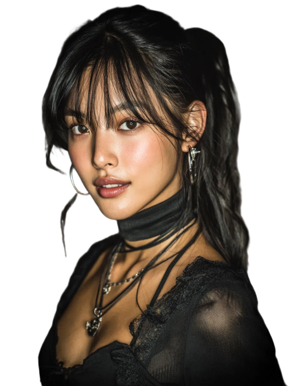 Asian Studio Headshot Vinyl Car Decal Sticker – Waterproof & UV-Resistant 8"