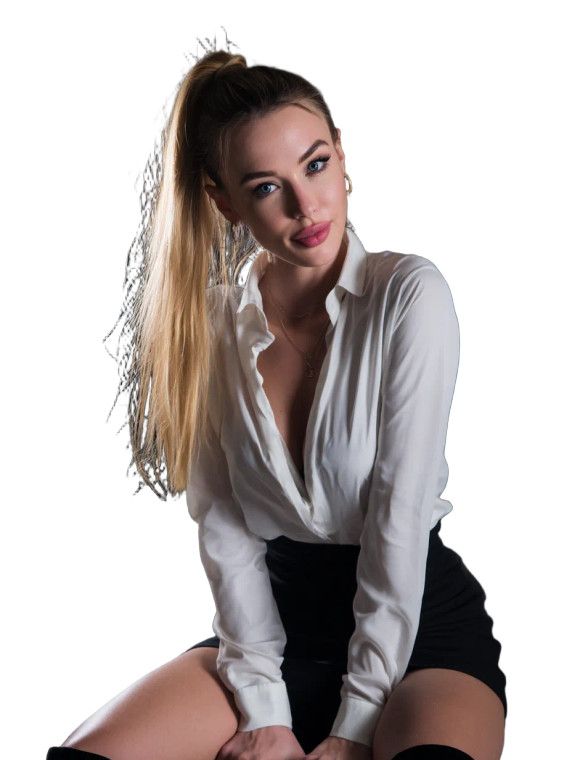 Flirtatious Blonde V3 Vinyl Car Decal Sticker – Waterproof & UV-Resistant 8"