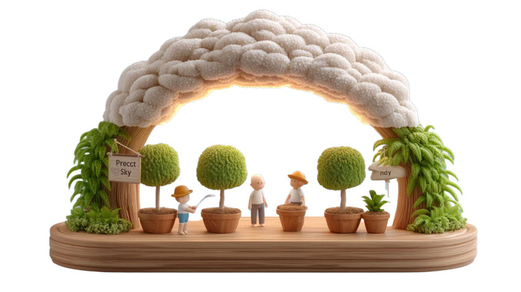 Children Planting Trees Vinyl Car Decal Sticker – Waterproof & UV-Resistant 8"