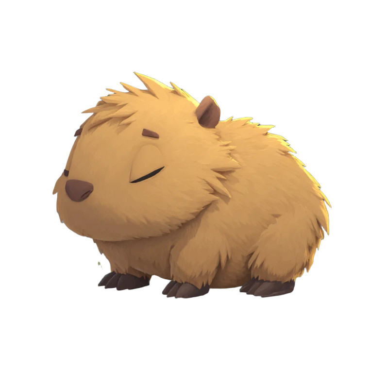 Baby Capybara Vinyl Car Decal Sticker – Waterproof & UV-Resistant 8"