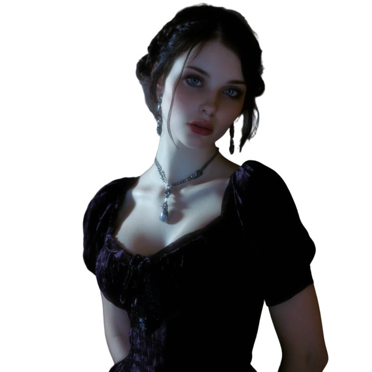 Gothic Maiden Vinyl Car Decal Sticker – Waterproof & UV-Resistant 8"