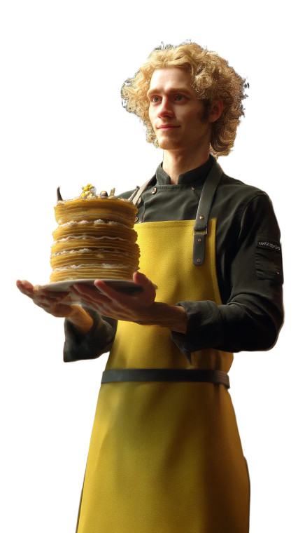 Futuristic Chef Napoleon Vinyl Car Decal Sticker – Waterproof & UV-Resistant 8"