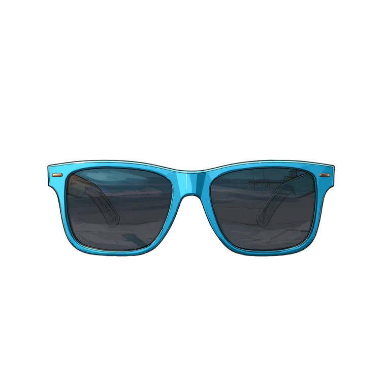 Turquoise Beach Sunglasses Vinyl Car Decal Sticker – Waterproof & UV-Resistant 8"