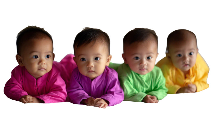 Indonesian Babies Row Vinyl Car Decal Sticker – Waterproof & UV-Resistant 8"