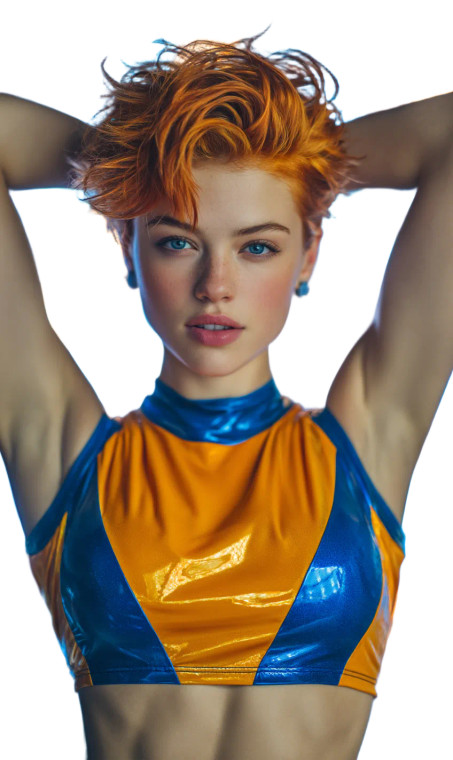 Futuristic Orange-Haired Woman Vinyl Car Decal Sticker – Waterproof & UV-Resistant 8" Futuristic Orange-Haired Woman Vinyl Car Decal Sticker – Waterproof & UV-Resistant 8"