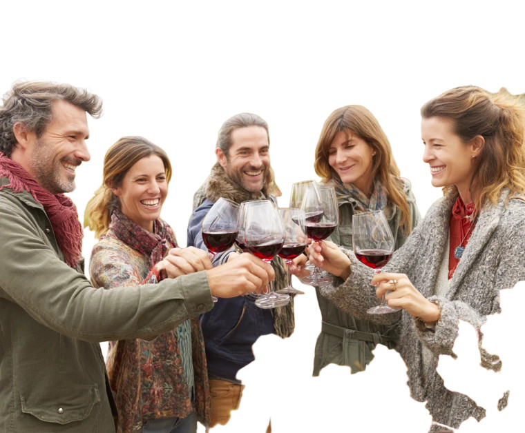 Friends Toasting Wine Vinyl Car Decal Sticker – Waterproof & UV-Resistant 8"