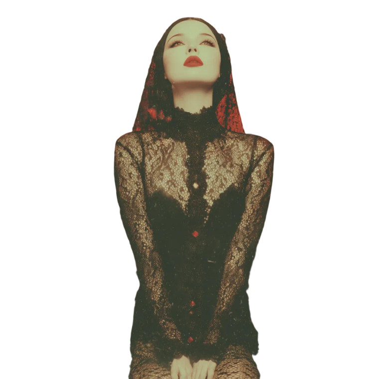 Sacred Sorrow Woman Vinyl Car Decal Sticker – Waterproof & UV-Resistant 8"