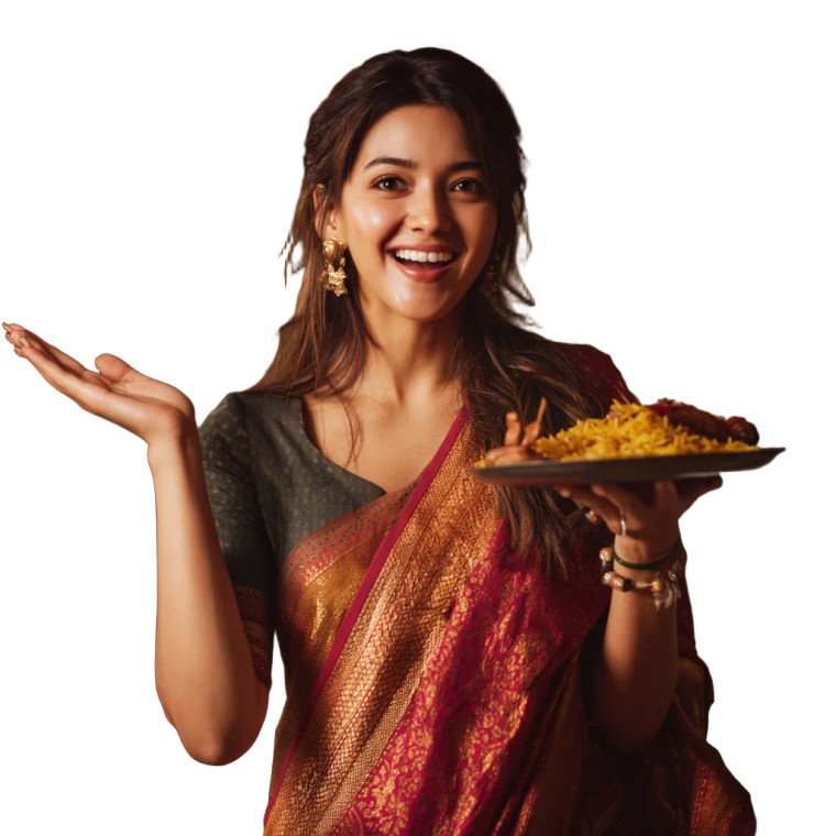 Joyful Saree Woman Vinyl Car Decal Sticker – Waterproof & UV-Resistant 8"