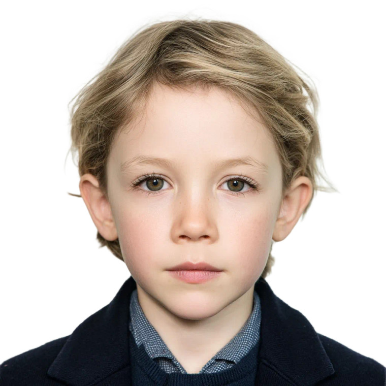 Young Boy Portrait V5 Vinyl Car Decal Sticker – Waterproof & UV-Resistant 8"