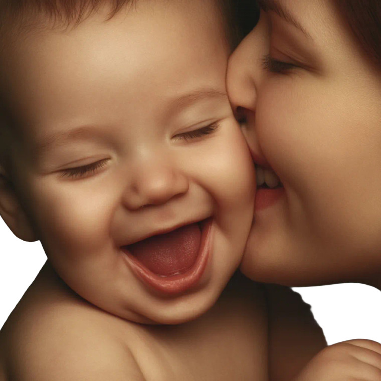 Mother Kissing Baby V2 Vinyl Car Decal Sticker – Waterproof & UV-Resistant 8"