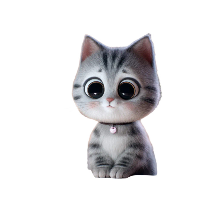 Working Kitten Vinyl Car Decal Sticker – Waterproof & UV-Resistant 8"