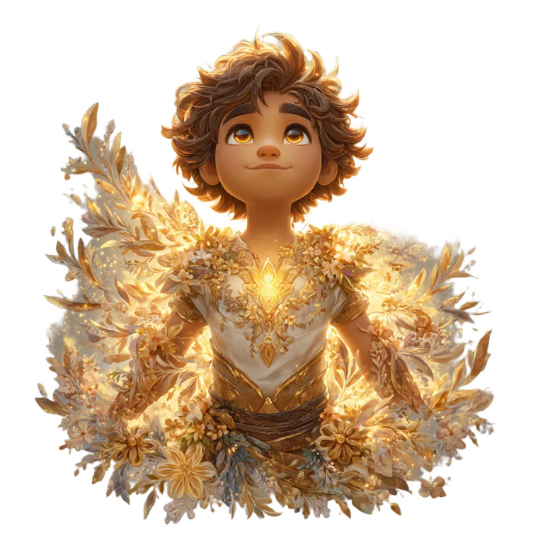 Golden-Eyed Boy Vinyl Car Decal Sticker – Waterproof & UV-Resistant 8"