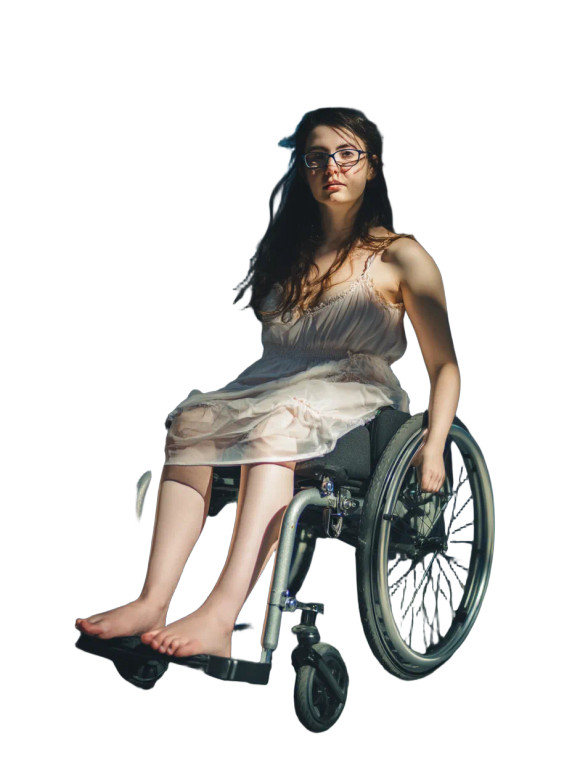 Disabled Woman In Wheelchair Vinyl Car Decal Sticker – Waterproof & UV-Resistant 8"