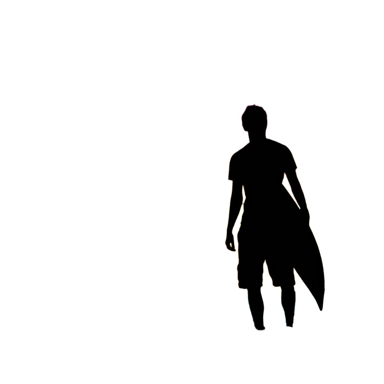 Surfing Boy Silhouette Vinyl Car Decal Sticker – Waterproof & UV-Resistant 8"