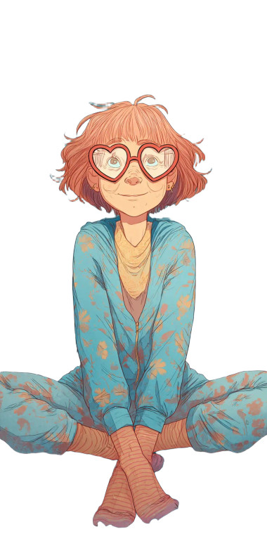 Cartoon Grandma V3 Vinyl Car Decal Sticker – Waterproof & UV-Resistant 8"