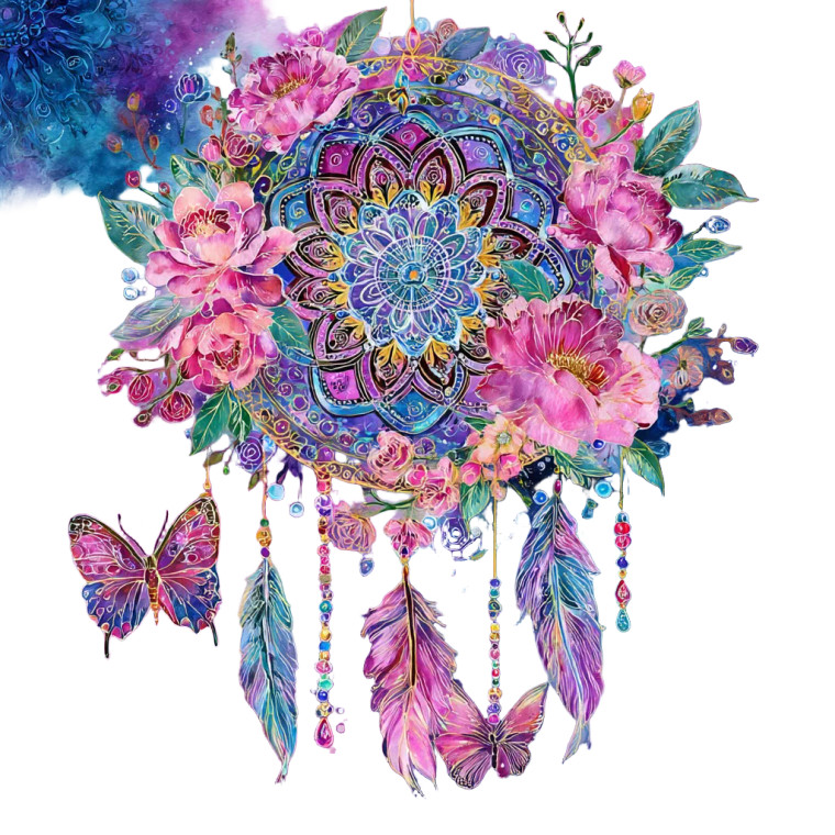 Ornate Dreamcatcher Vinyl Car Decal Sticker – Waterproof & UV-Resistant 8"