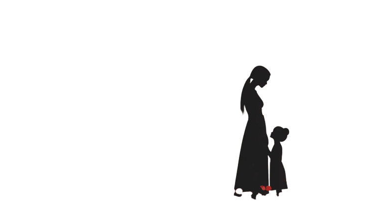 Mother And Child V49 Vinyl Car Decal Sticker – Waterproof & UV-Resistant 8"