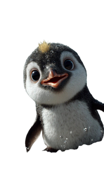 Surfing Penguin Pabi Vinyl Car Decal Sticker – Waterproof & UV-Resistant 8"