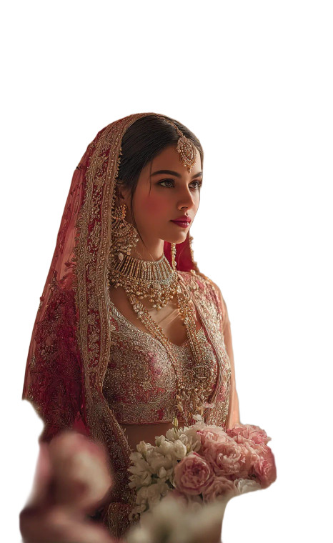 Beautiful Indian Bride Vinyl Car Decal Sticker – Waterproof & UV-Resistant 8"