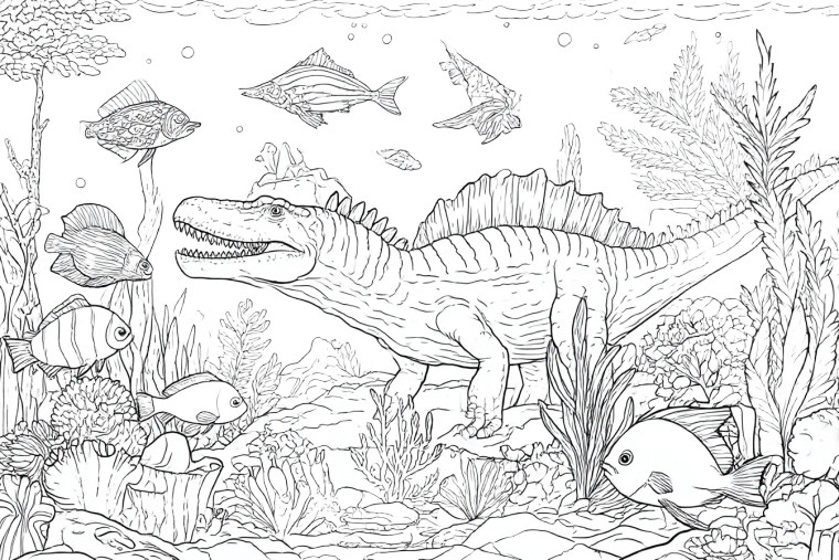 Underwater Dino Vinyl Car Decal Sticker – Waterproof & UV-Resistant 8"