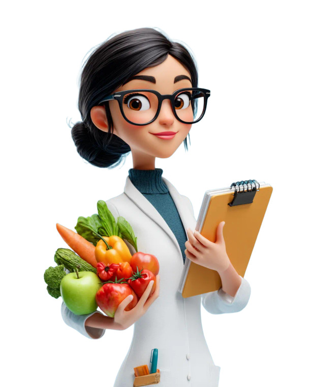 Nutritionist Cartoon Vinyl Car Decal Sticker – Waterproof & UV-Resistant 8"