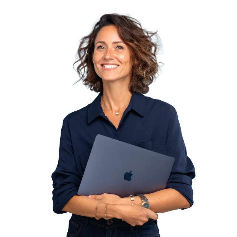 Smiling Business Woman V2 Vinyl Car Decal Sticker – Waterproof & UV-Resistant 8"