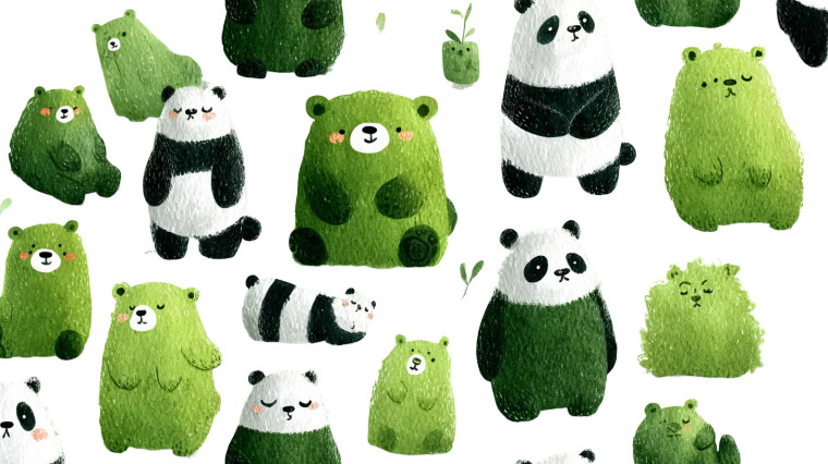 Cute Panda Pattern Vinyl Car Decal Sticker – Waterproof & UV-Resistant 8"