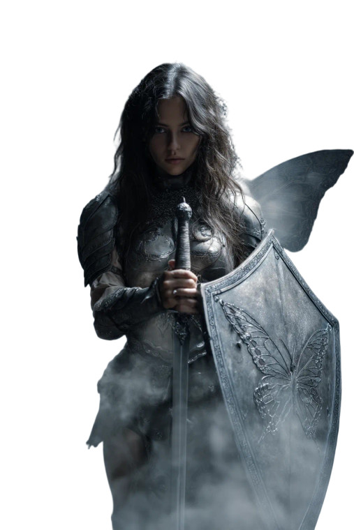 Divine Butterfly Goddess Vinyl Car Decal Sticker – Waterproof & UV-Resistant 8"