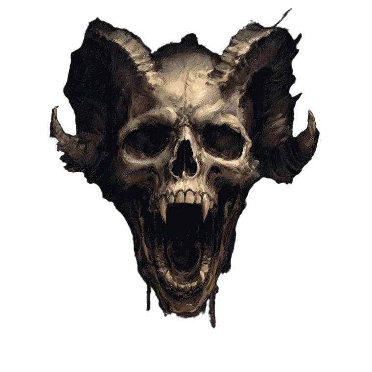 Evil Screaming Skull V2 Vinyl Car Decal Sticker – Waterproof & UV-Resistant 8"