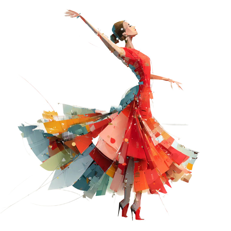 Flamenco Dancer V7 Vinyl Car Decal Sticker – Waterproof & UV-Resistant 8"
