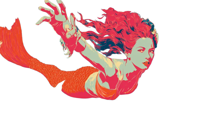 Popart Mermaid Vinyl Car Decal Sticker – Waterproof & UV-Resistant 8"