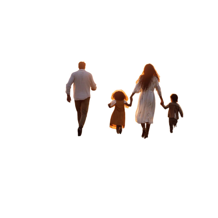 Happy Family Stroll Vinyl Car Decal Sticker – Waterproof & UV-Resistant 8"