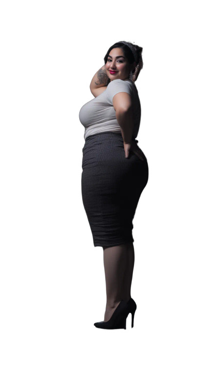 Chubby Mexican Woman Vinyl Car Decal Sticker – Waterproof & UV-Resistant 8"