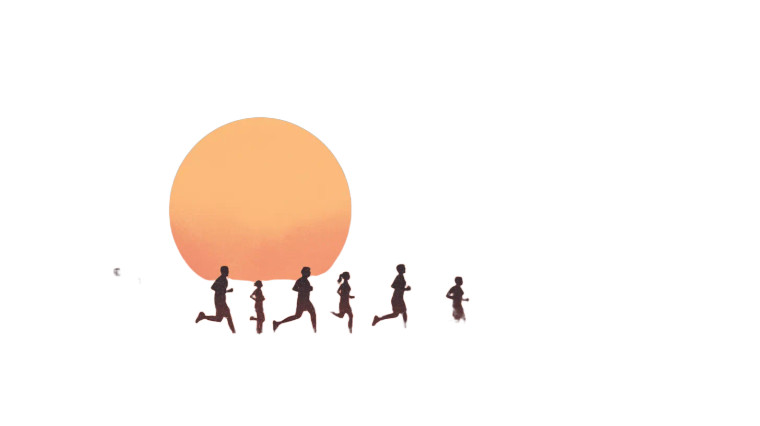 Jogging At Sunrise Vinyl Car Decal Sticker – Waterproof & UV-Resistant 8" Jogging At Sunrise Vinyl Car Decal Sticker – Waterproof & UV-Resistant 8"